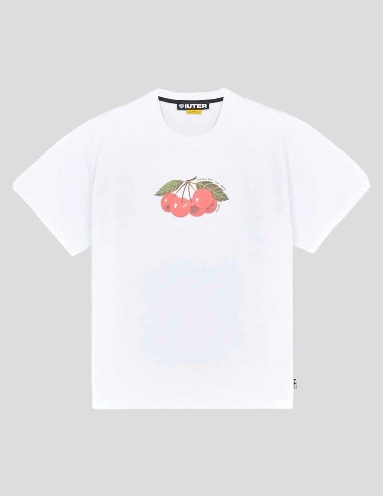 T-shirt IUTER cherry tee white